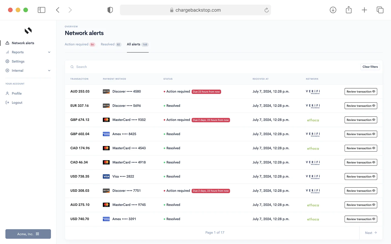 Prevent dashboard